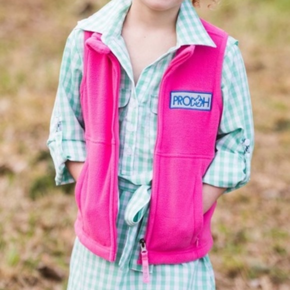 NWT Prodoh Outdoor Apparel Girl’s Pink Fleece Vest - Picture 3 of 14